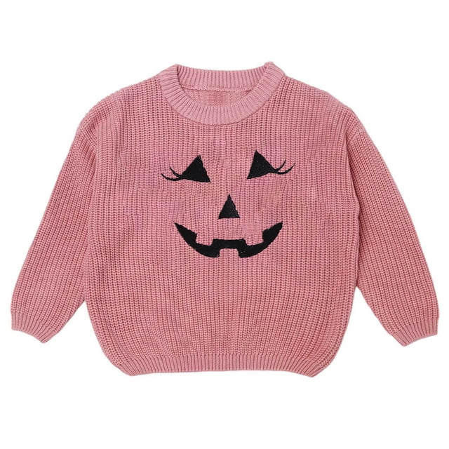Aocisk Hand Embroidered Pure Knit Girls Sweater Delicate Floral Embroidery Design Soft Comfortable Baby Toddler Kids Top Pink 4-5 Years