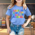 thumbnail image 2 of WEAIXIMIUNG Chandails de Sport pour Filles 10-12 Enfant Rentrée des Classes Saison Imprimé Graphique Col Rond Manches Courtes T-Shirt d'Été Décontracté, 2 of 4
