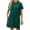 Green, variant on Pisexur Women's Casual Cotton Dress Solid Color Tee Shirt Dress Short Sleeve Crew Neck Straight Short Dress with Pockets