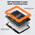 thumbnail image 2 of XYX For iPad Pro 11 inch Case 2024 (M4), 360 Rotating Shockproof Cover with Stand, Screen Protector, Shoulder Strap, Orange, 2 of 7