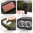 thumbnail image 3 of Jadeshay Hand Crank Torch Solar Powered Flashlights, Rechargeable LED Handheld Flashlights Outdoor Emergency Lamp with Carabiner, 3 of 8