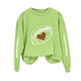 thumbnail image 3 of Meichang Chandail de Football pour Femmes, Coupe Ample, Manches Longues, Col Ras du Cou, Chandails Graphiques, Coupe Ample, Automne Hiver, Chandail à Enfiler Décontracté, Vêtements pour le Dimanche Jour de Match, 3 of 5