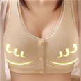 thumbnail image 2 of Timegard Front Closure Bras for Women Button Full Coverage High Support Breathable Comfort Wireless Bras, 2 of 5