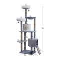 thumbnail image 2 of Home4Cat 74.2" 9-level Extra-Large Cat Tree – Multi-Activity Tower for Multi-Cat households, Beige, 2 of 9