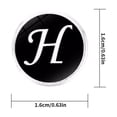 thumbnail image 4 of VONKY 1 Pair Men's Letter Cufflink Wedding Formal Initial Alphabet Stainless Steel Cufflink, Letter H, 4 of 7