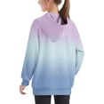 thumbnail image 3 of MeetoTime Sweat à Capuche Surdimensionné pour Filles et Garçons Manches Longues Col Rond Dégradé Couleur Enfants Automne Hiver Pull Tops, 3 of 6