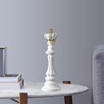 thumbnail image 2 of yuksok Pièces d'Échecs en Résine Statue Ornements Délicatesse Figurine Moderne Collection Bureau Blanc Queen, 2 of 8