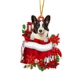 thumbnail image 2 of Dog Christmas Giftslovely Dog Flowers Christmas Tag Christmas Decorations Christmas Tree Pendant Tag Decoration Cottage Christmas Tree Decoration Green Christmas Tree, 2 of 4