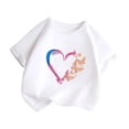 thumbnail image 2 of Hauts Filles T-Shirts Chemises Enfants Mignon Graphique Col Rond Manches Courtes Été Décontracté Chemise Hauts pour Filles, 2 of 4