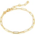 thumbnail image 1 of Kendra Scott Courtney Paperclip Bracelet - Gold, 1 of 4