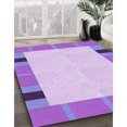 thumbnail image 3 of Ahgly Tapis d'Intérieur Lavable en Machine Carré Transitionnel Lilas Pâle Violet, 5 Pieds Carré, 3 of 7