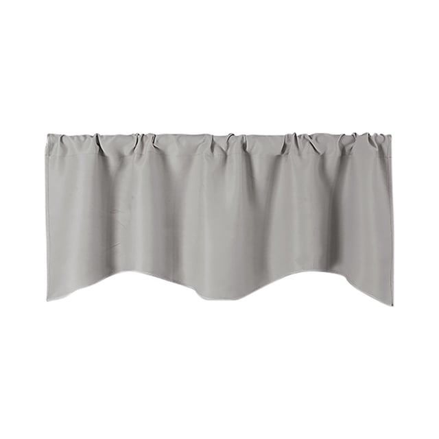 WIFKLSIIPG Door Curtain Kitchen Shading Window Curtain Solid Color Pocket Fan Shaped Curtain Short Curtain 52 X 18 Inches