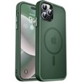 thumbnail image 1 of Entronix Heavy Duty Case For iPhone 15 Pro Max,14 Pro Max, Translucent Matte Back, Magnetic Sturdy Case, Green, 1 of 5