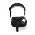 thumbnail image 2 of BLISSFUL STEP Sandales pour Femmes à Petit Talon, Bout Ouvert, Brides Croisées, Bride de Cheville Ajustable, Noir 8.5, 2 of 8