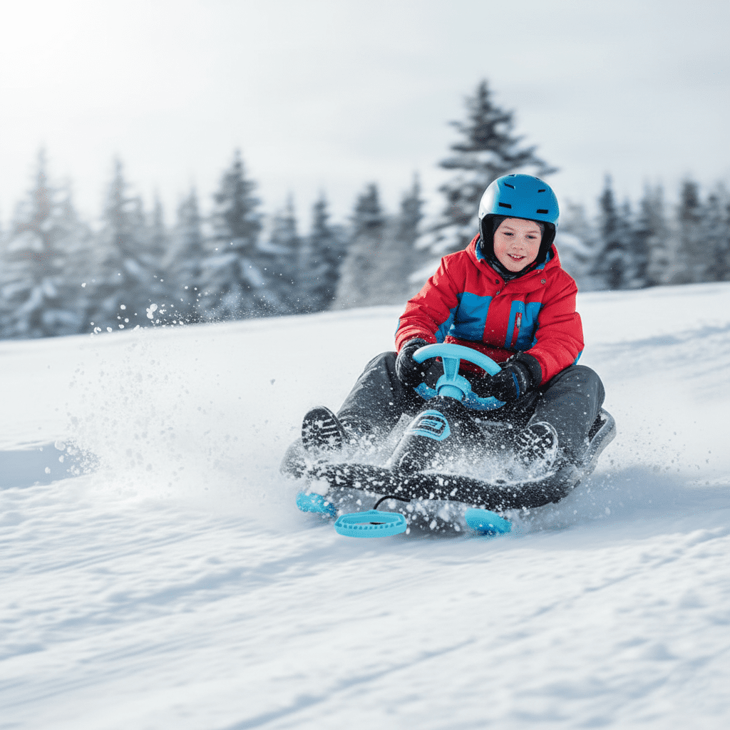 Conquest Speedster Traîneau à neige orientable - Bleu