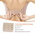 thumbnail image 3 of stanreset Extension Strap Bra Extender Buckle 3 Hook Women Accessories Practical Elastic Multicolor Clips Tight 3 Rows Underwear deep flesh color, 3 of 6