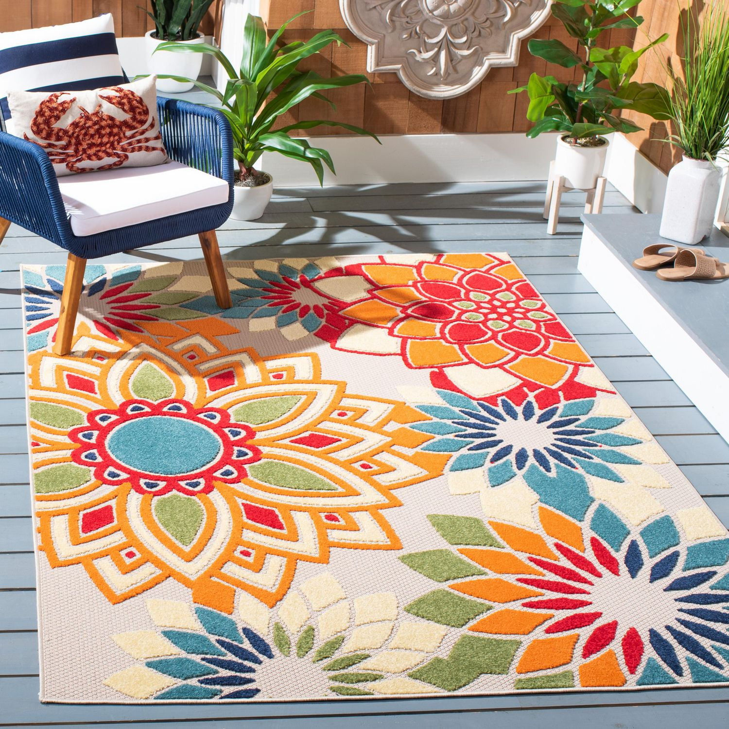 Safavieh Cabana Quincy Tapis Floral Extérieur