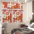 thumbnail image 5 of Hippie Floral Kitchen Curtains 3 Pcs Short Farmhouse Kitchen Curtains and Valances Sets Bathroom Window Curtains, 5 of 5