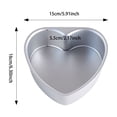 thumbnail image 3 of Oleegame 1PC Cookie Mold Ludlz 6 Inch Aluminum Heart Shaped Cake Pan Set DIY Baking Tool With Removable Bottom Silver, 3 of 3