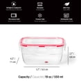 thumbnail image 2 of Starfrit LocknLock Easy Match Plastic Food Storage Container, Capacity of 19 oz / 550 ml, Rectangular, with Lid, 2 of 10