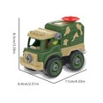 thumbnail image 3 of Coogam Take Apart Puzzle Disassembly And Assembly Military Tank Rocket Car Toy Boy Detachable Car Helicopter Car Model, 3 of 3