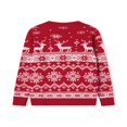 thumbnail image 4 of Chandails de Noël Assortis pour la Famille Manches Longues Col Rond Flocon de Neige Pulls Tricotés de Vacances, 4 of 7