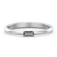 thumbnail image 1 of East-West Stackable Baguette Ring in 10K White Gold, 1 of 3