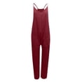 thumbnail image 2 of B91xZ Women's Plus Size Overalls Overalls Baggy Rompers Jumpsuits with Pockets,RD1 L, 2 of 4