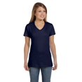 thumbnail image 1 of Hanes T-Shirt à Col en V pour Femmes en Coton Ringspun Nano-T, Style S04V, 1 of 1