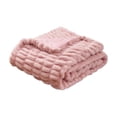 thumbnail image 4 of Mainstays 50x70 Ruched Throw, Pink., 4 of 4