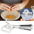 thumbnail image 2 of Egg Beater 10 "Stainless Steel Hand Mixer Fast Semi Automatic Egg Beater And Pasta Tool Household Beater Baking Tool White 2Pc,White Kitchen Egg Beater, 2 of 7