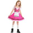thumbnail image 2 of Kcodviy Kids Toddler Baby Girls Dress Set Spring Summer Print Cosplay Plus Size Dress for Girls Oktoberfest Ruffle Short Sleeve Flower Girls Sequin Lace Tulle Princess Dress, 2 of 4