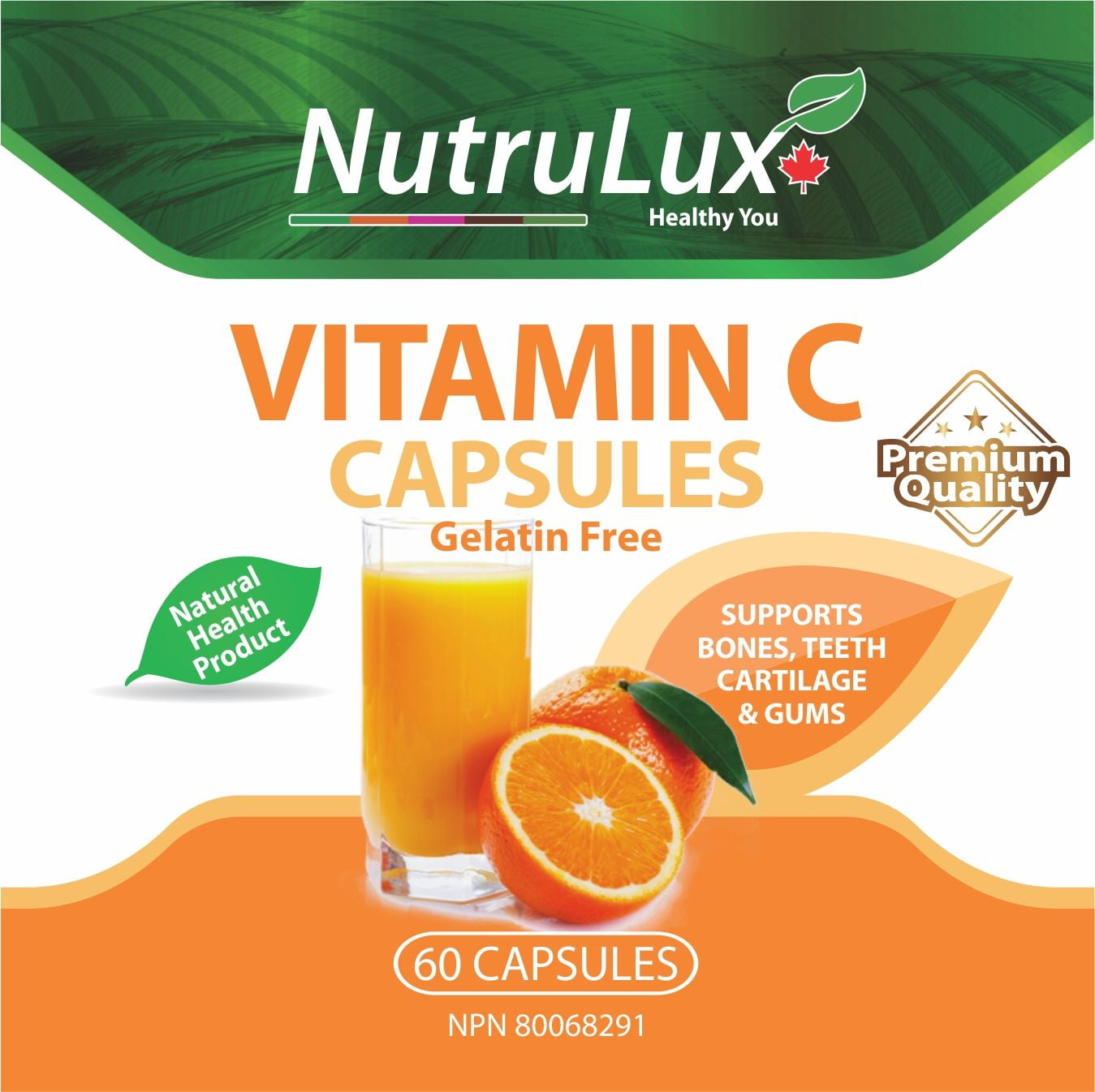 Vitamin C ( 500 mg Vitamin C ) Halal Gelatin Free Capsules