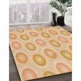 thumbnail image 3 of Ahgly Company Tapis d'Intérieur Lavable à la Machine, Carré, Transitionnel, Orange, Tapis de Zone, 5 Pieds Carré, 3 of 7