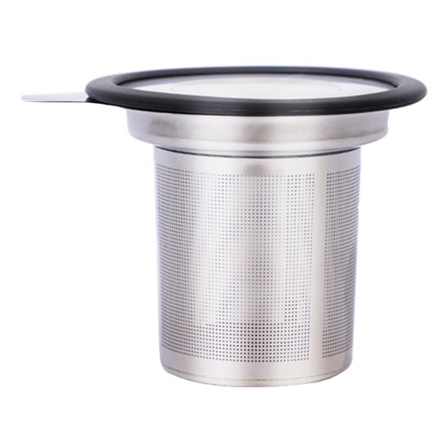 1pc Utile Filtre à Mailles de Thé Infuseur de Thé en Acier Inoxydable avec Couvercle