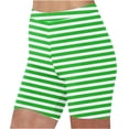 thumbnail image 1 of Plebaso Shorts pour Femmes 2025 Imprimé Rayé Shorts de Plage Taille Haute Mode Leggings Courts, 1 of 5