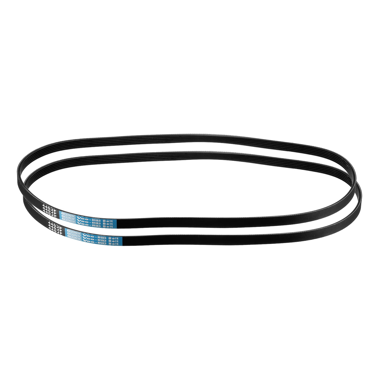 2 Pack 440J6 PJ V-Ribbed Belt 6 Ribs 44" Length x 0.55" Width x 0.14" Height, EPDM Rubber Micro V Belt