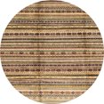 thumbnail image 1 of Ahgly Company Tapis d'Intérieur Ronds Abstraits Brun Selle, Tapis de Zone Abstraits, 3 Pieds Rond, 1 of 6