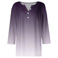 thumbnail image 4 of RXIRUCGD Women's Fashion Casual Gradient Loose Button Tops, White, Size: S, 4 of 5