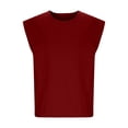 thumbnail image 3 of Timegard Tank Tops Men Crewneck Cap Sleeve Solid Color Basic Tee Casual Comfy Shirts Top Blouse Summer, 3 of 5
