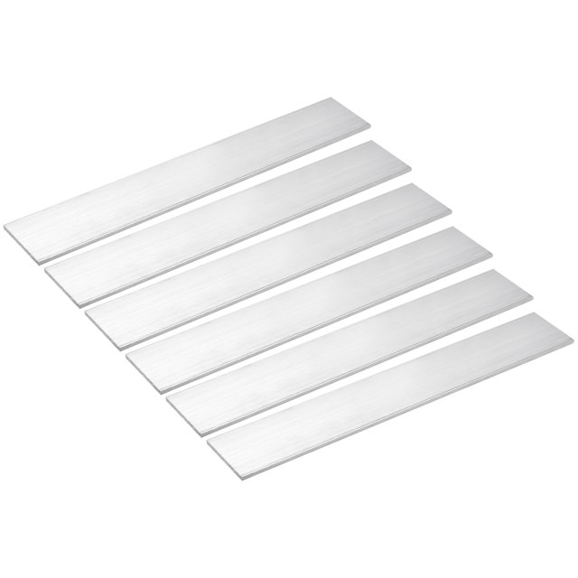 Unique Bargains Square Aluminum Flat Bar, 6 Pack 1/8' Thickness 2' Width 12' Length