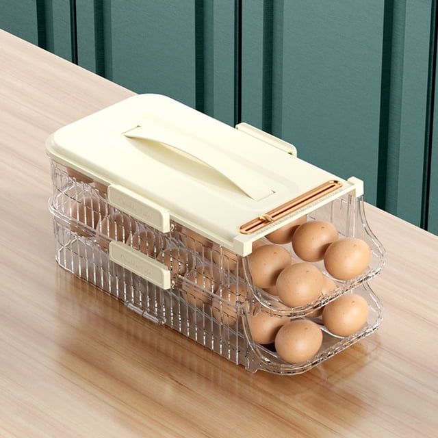Fridja Clearance Refrigerator Door Rolling Rack Holding Storage Box Refrigerator Can Be Stacked Portable Box Kitchen Box Kitchen Decor