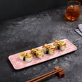 thumbnail image 1 of mtvxesu Plastic Sushi and Cake Serving Tray Long Rectangle Platter for Parties Entertaining 1-Piece, 1 of 6