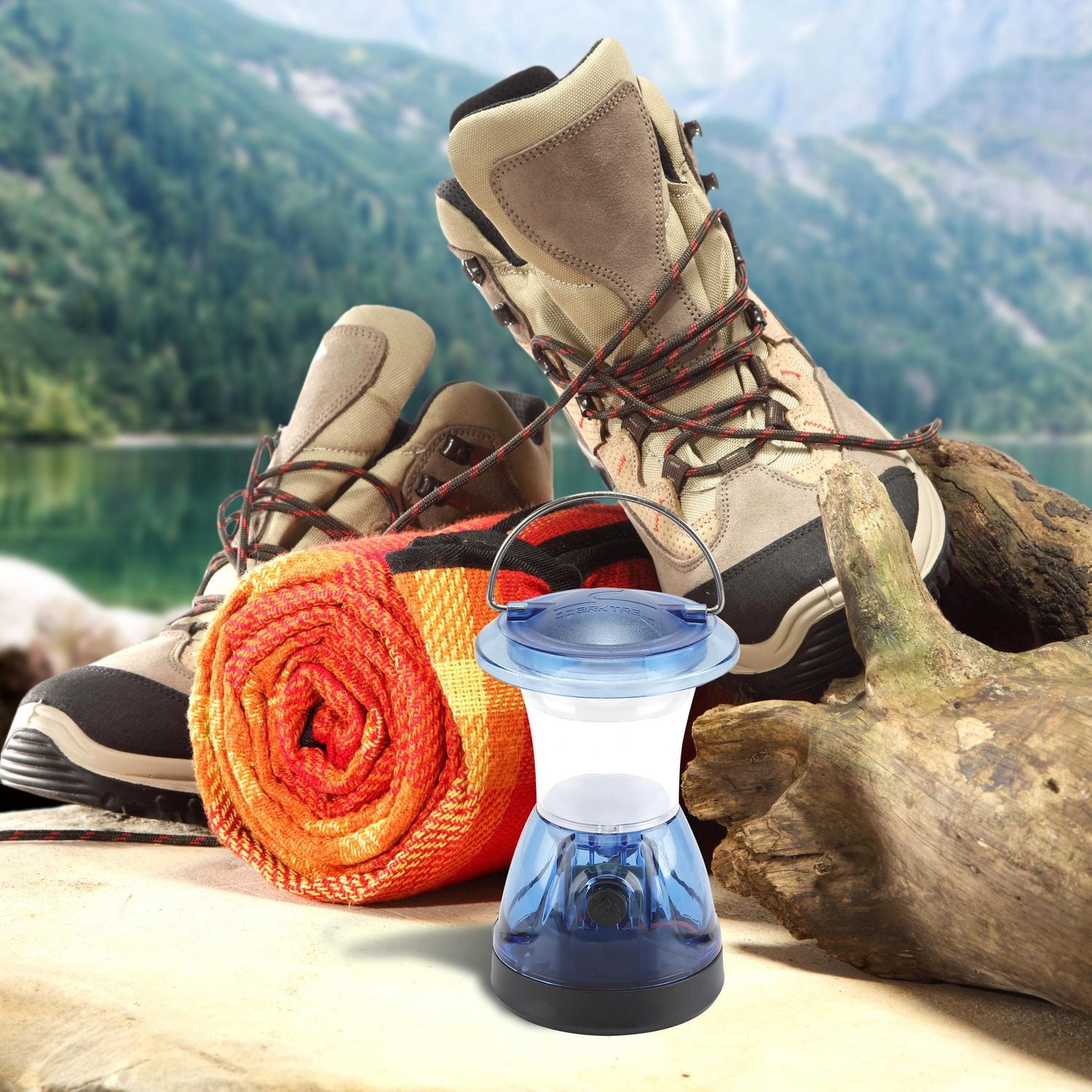 LED Mini Camping Light Lantern with 4 AAA Batteries Included