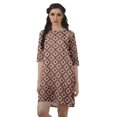 thumbnail image 1 of Moomaya Robes Courtes d'Été pour Femmes Imprimées Coupe Droite en Georgette Mousse Robe Évasée, 1 of 4