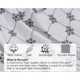 thumbnail image 3 of RUVANTI 100% Cotton Sheets for Queen Size Bed - Crispy Cooling Percale Sheets - Breathable & Durable Queen Sheet Set - 16 Inches Deep Pocket Queen Size Sheets - Damask Snowflake - 4 Pieces, 3 of 7