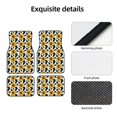 thumbnail image 4 of Kdxio Tapis de Sol de Voiture Imprimé Vache Mignon Tournesol B Universel SUV avant Arrière Ensemble Complet 4 Pcs avec Dos en Caoutchouc Antidérapant Accessoires de Voiture pour la Plupart des Voitures, 4 of 7