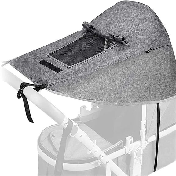 Pare-soleil pour Poussette - Housse Universelle de Protection UV pour Poussette avec Protection Transparente, Housse Solaire pour Poussette, Rallonge d'Ombre pour Poussette, Joggers et Accessoires pour Poussette contre les UV