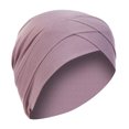 thumbnail image 1 of Penkiiy Turban pour Femmes, Couvre-Chef de Chimiothérapie, Chapeaux contre le Cancer, Bandeau, Turban Extensible, Bonnet, Bonnet de Nuit, Violet, 1 of 2