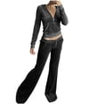 thumbnail image 2 of DPTALR Ensemble Décontracté pour Femmes à Manches Longues, Chandail à Col Rond avec Poche + Pantalon, 2 of 8